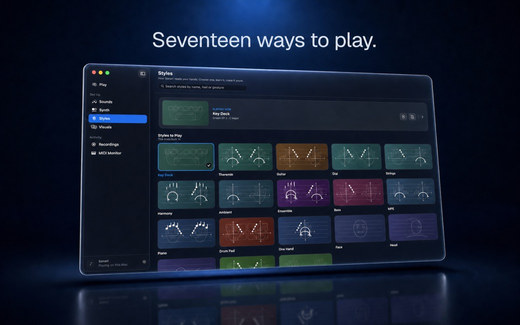 The roster of playing styles, each with its own drawn cover